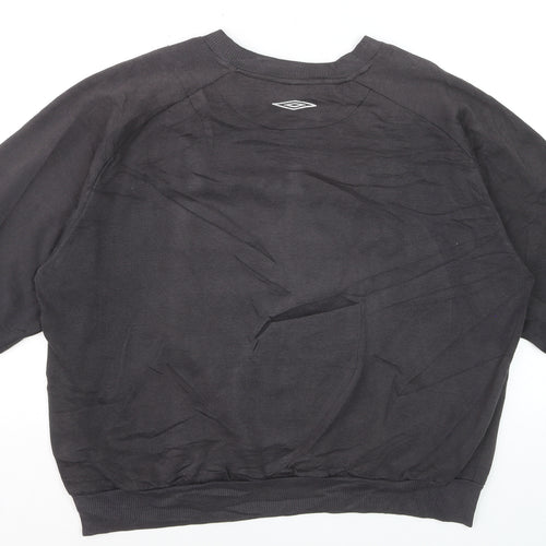 Umbro Men's Black XL Pullover Sweatshirt Crew Neck Sports Top