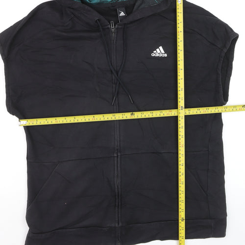 Adidas Men's Black Sleeveless Full Zip Hoodie Size M