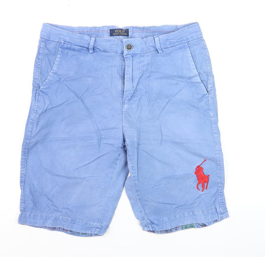 Polo Ralph Lauren Men's Blue Chino Shorts Size 32 with Embroidered Logo