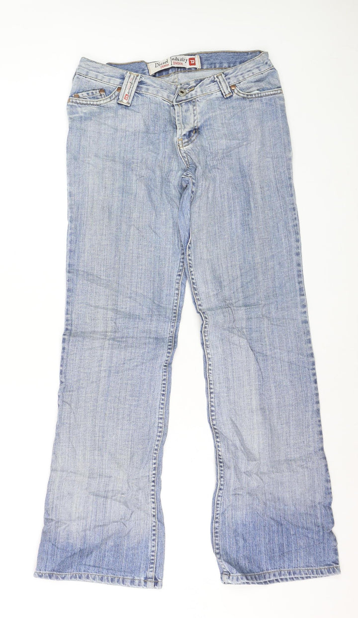 Diesel Women Blue Bootcut Jeans Size 30 Regular Fit Denim
