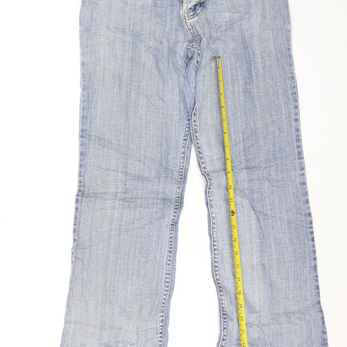 Diesel Women Blue Bootcut Jeans Size 30 Regular Fit Denim