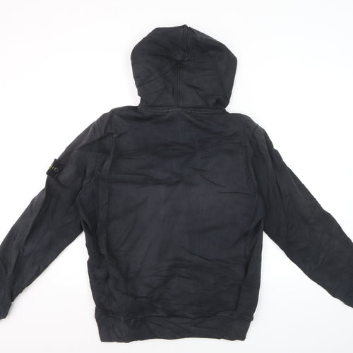 Stone Island Men's Black Cotton Full Zip Hoodie M Excellent