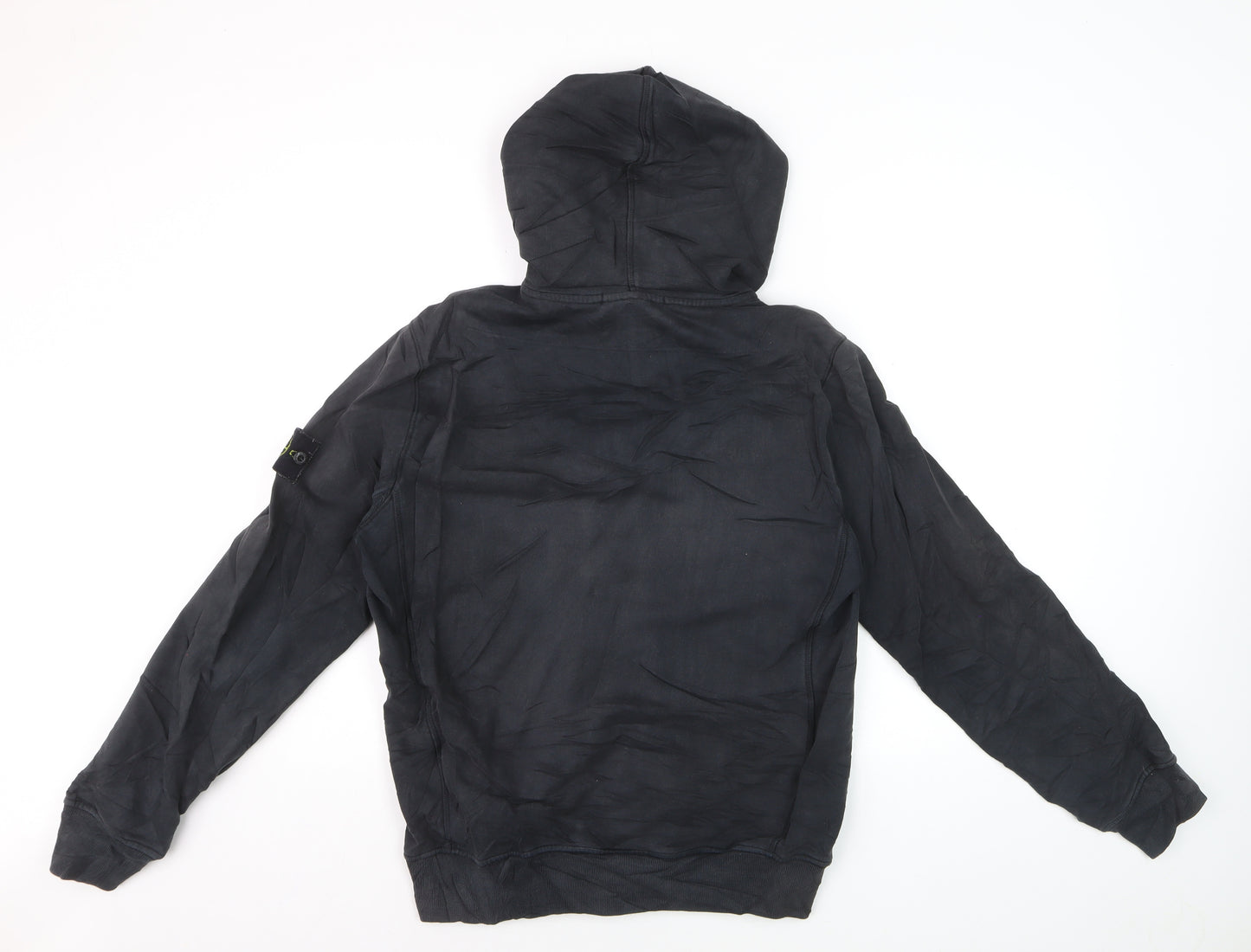 Stone Island Men's Black Cotton Full Zip Hoodie M Excellent