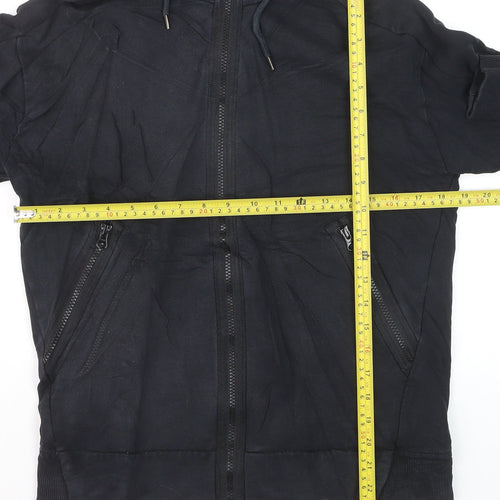 C.P. Company Men's Black Full Zip Hoodie Size S Lightweight Cotton