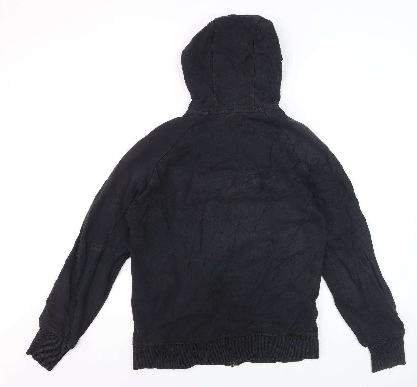 C.P. Company Men's Black Full Zip Hoodie Size S Lightweight Cotton