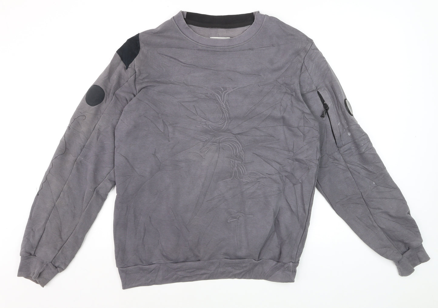 C.P. Company Mens Grey Crew Neck Sweatshirt XL Pullover Cotton Blend