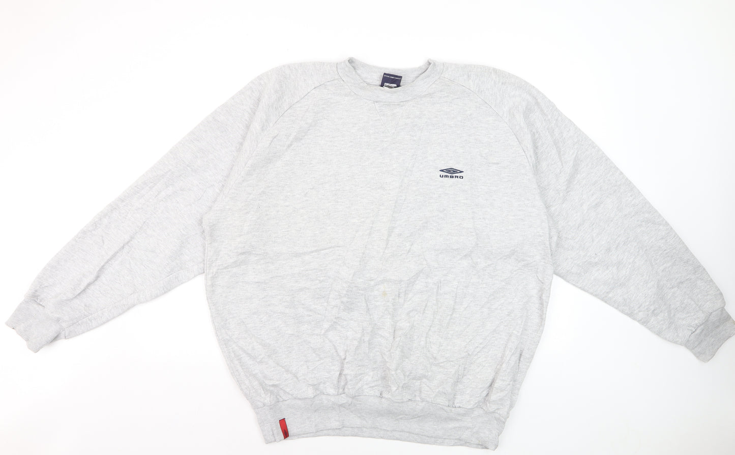 Umbro Mens Grey XXL Crew Neck Pullover Sweatshirt Classic Style