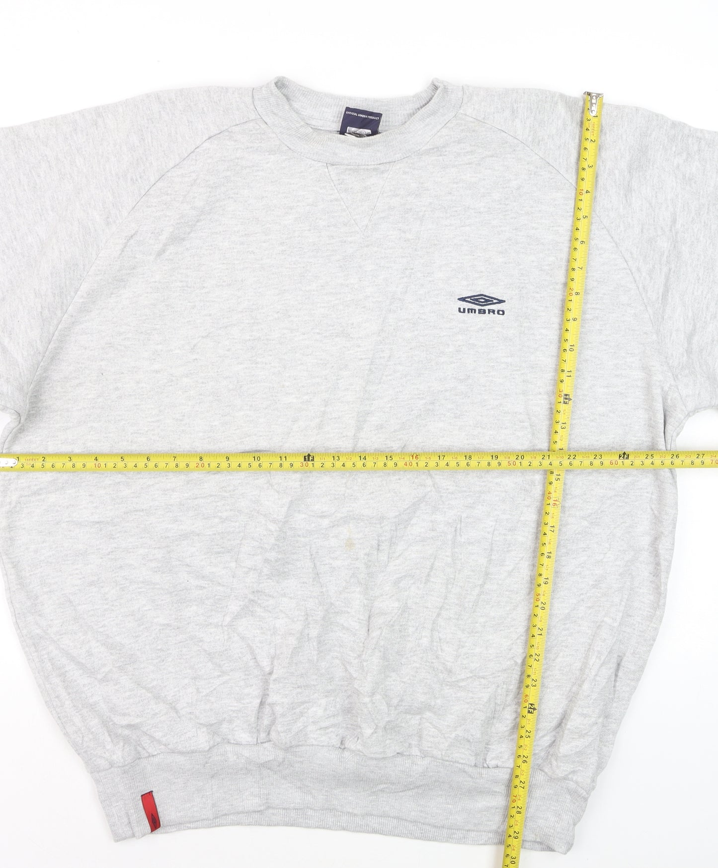 Umbro Mens Grey XXL Crew Neck Pullover Sweatshirt Classic Style