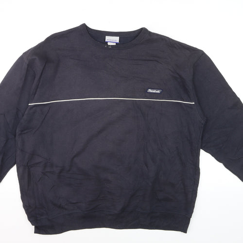 Reebok Men's Black L Pullover Crew Neck Sweatshirt