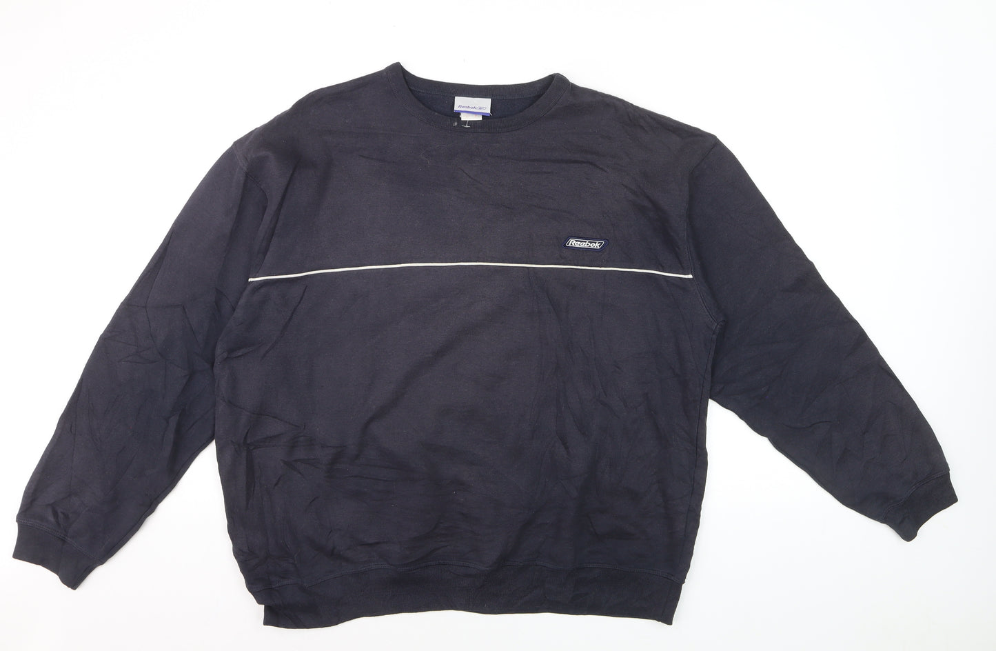 Reebok Men's Black L Pullover Crew Neck Sweatshirt