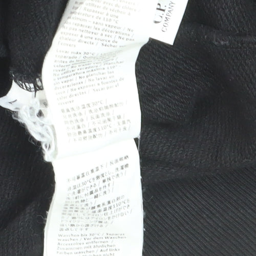 C.P. Company Men's Black Crew Neck Sweatshirt Size L Cotton Casual