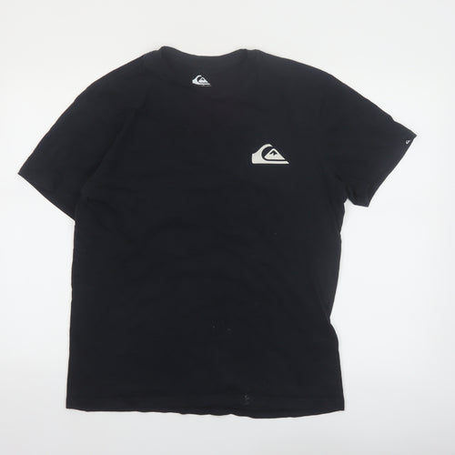 Quiksilver Men's Black Regular Fit Cotton Short Sleeve T-Shirt M