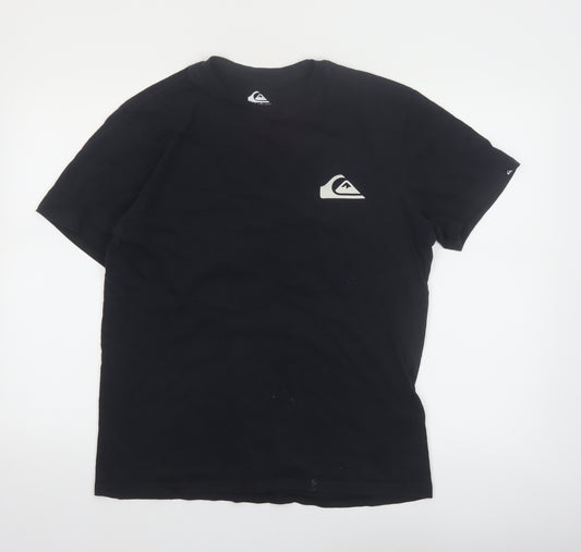 Quiksilver Men's Black Regular Fit Cotton Short Sleeve T-Shirt M