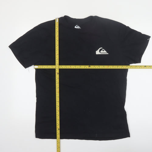 Quiksilver Men's Black Regular Fit Cotton Short Sleeve T-Shirt M