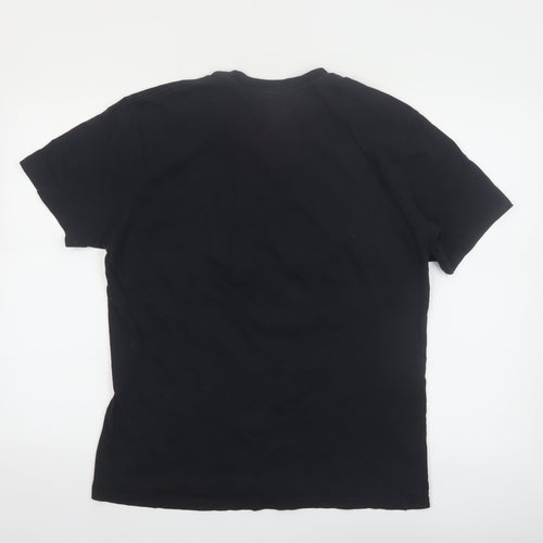 Quiksilver Men's Black Regular Fit Cotton Short Sleeve T-Shirt M