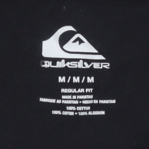 Quiksilver Men's Black Regular Fit Cotton Short Sleeve T-Shirt M