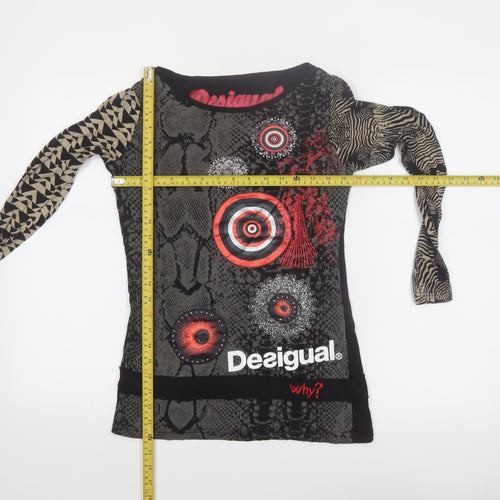 Desigual Women’s Multicoloured Long Sleeve Viscose Top S
