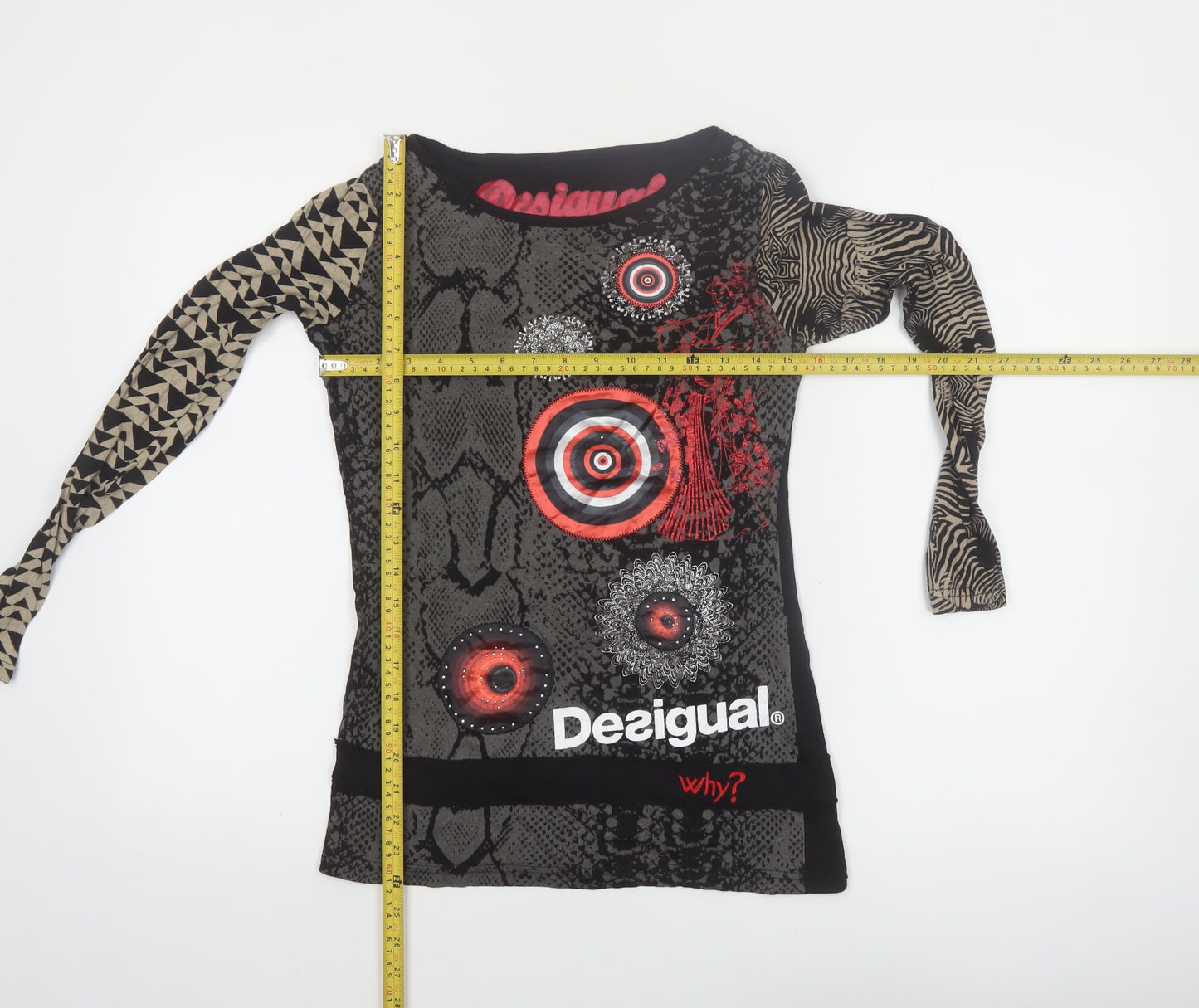 Desigual Women’s Multicoloured Long Sleeve Viscose Top S