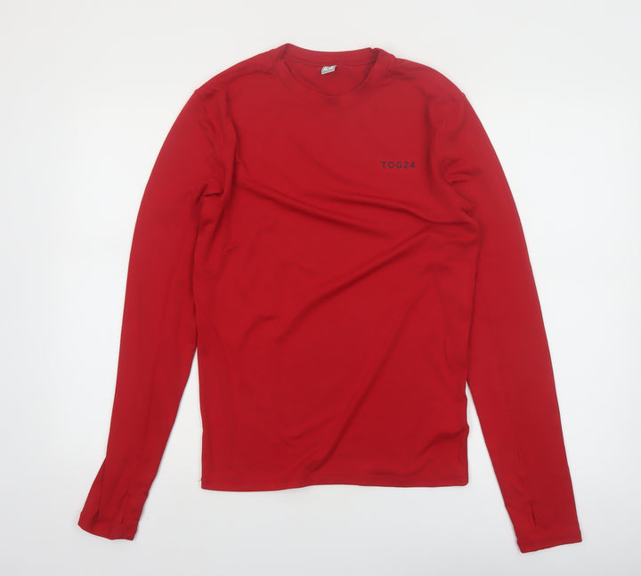 TOG24 Men's Red Long Sleeve Athletic T-Shirt Size S