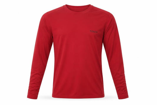 TOG24 Men's Red Long Sleeve Athletic T-Shirt Size S