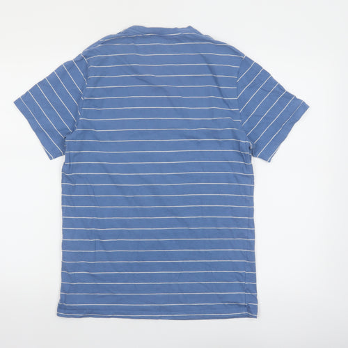 Levi's Men's Blue Striped Cotton Crew Neck T-Shirt Size M