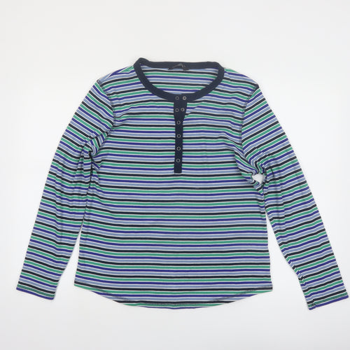 Marks and Spencer Women’s Multicoloured Long Sleeve Henley Top Size 18