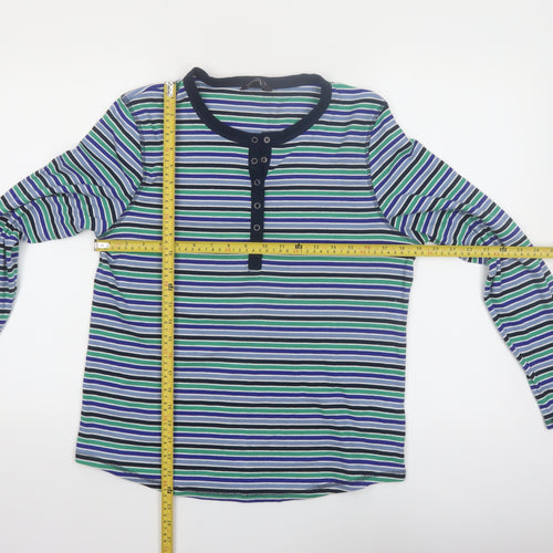 Marks and Spencer Women’s Multicoloured Long Sleeve Henley Top Size 18