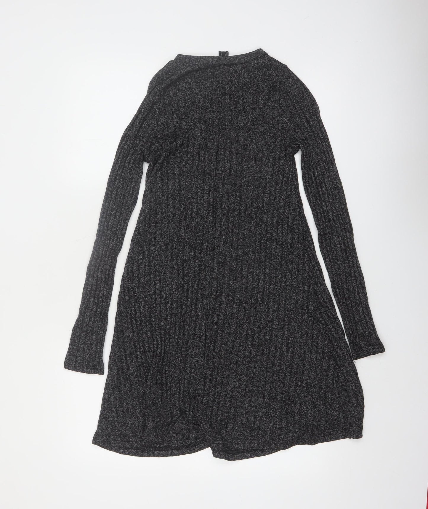Atmosphere Womens Grey Long Sleeve Knit A-Line Dress Size 8