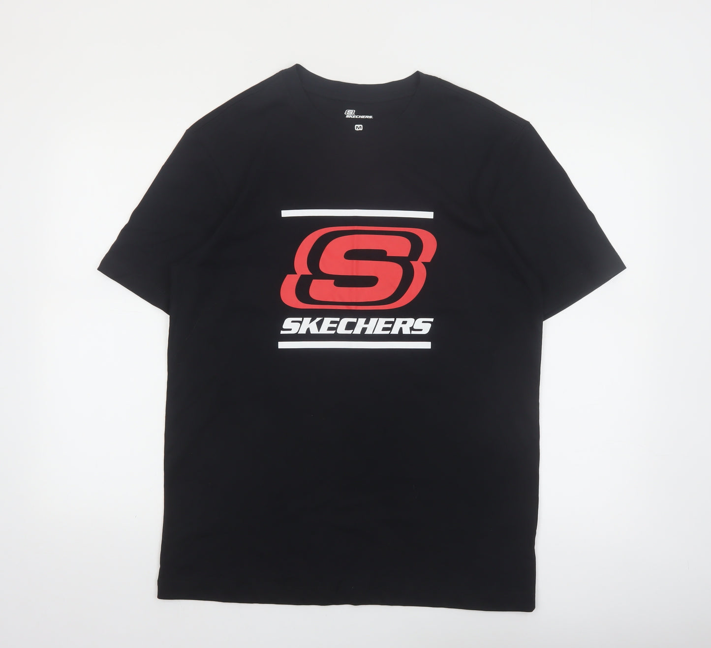Skechers Men's Black Medium Logo Graphic Cotton T-Shirt