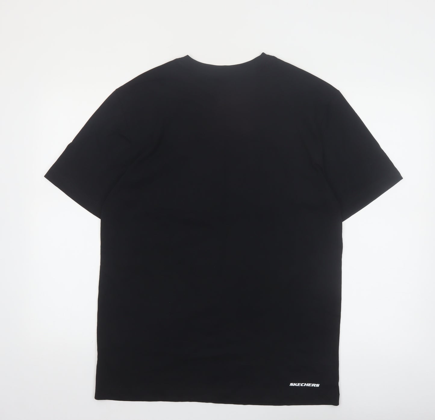 Skechers Men's Black Medium Logo Graphic Cotton T-Shirt
