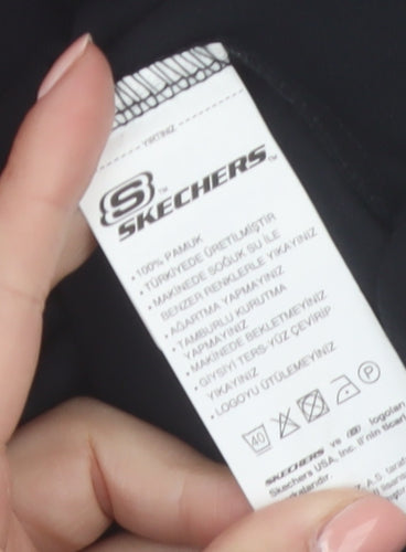 Skechers Men's Black Medium Logo Graphic Cotton T-Shirt