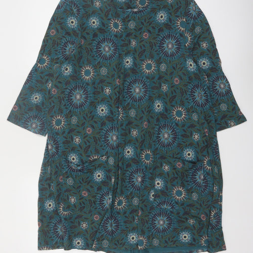Seasalt Cornwall Women’s Green Floral Shift Dress Size 18