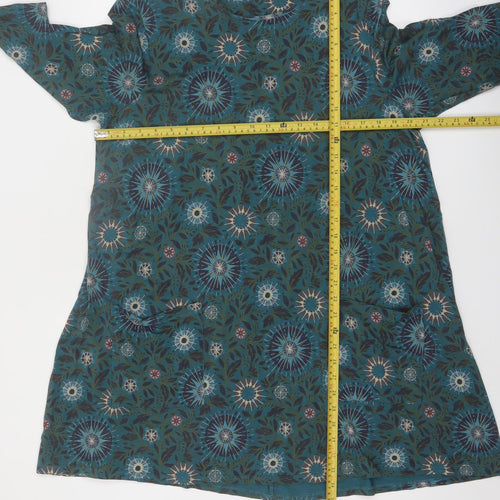 Seasalt Cornwall Women’s Green Floral Shift Dress Size 18