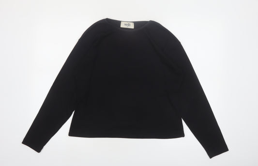 Wallis Women Black Size 14 Long Sleeve Basic Blouse