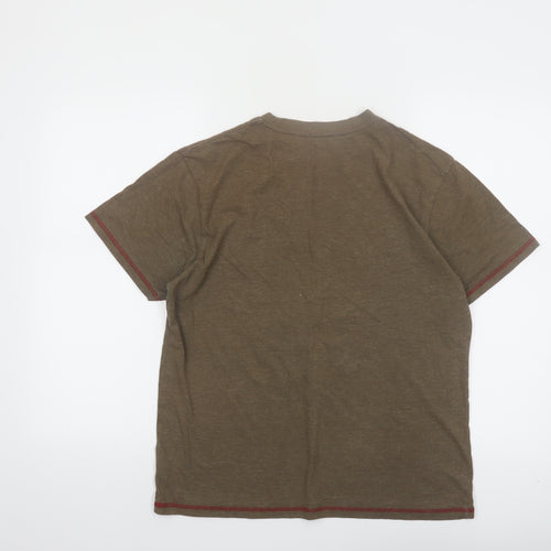 Red Thread Premium 51 Men's Brown Crew Neck Short Sleeve T-Shirt Size S