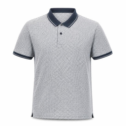 Rodd & Gunn Men's Blue Geometric Polo Shirt Size M Cotton Sports Fit