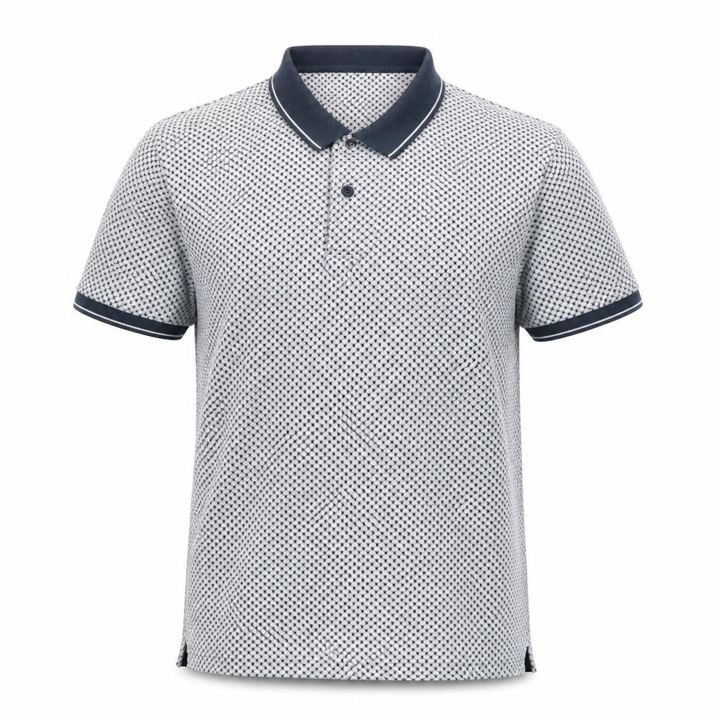 Rodd & Gunn Men's Blue Geometric Polo Shirt Size M Cotton Sports Fit