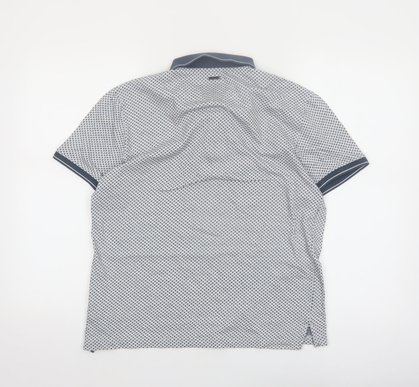 Rodd & Gunn Men's Blue Geometric Polo Shirt Size M Cotton Sports Fit