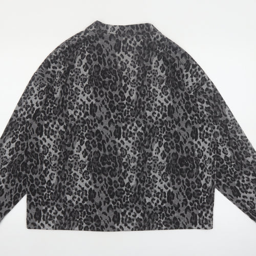Marks and Spencer Women’s Grey Leopard Print Pullover Jumper Size 16