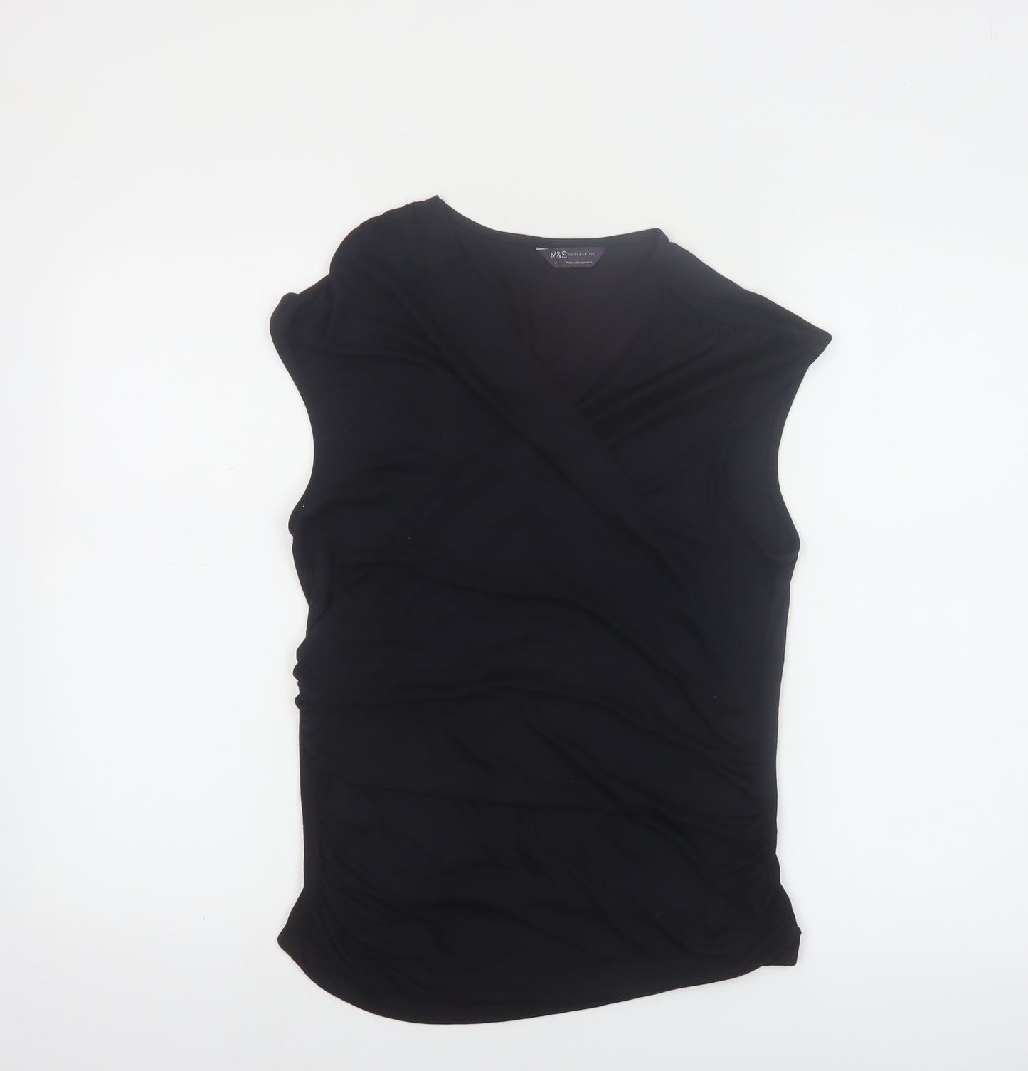 Marks and Spencer Women’s Black Wrap Sleeveless Blouse Size 12
