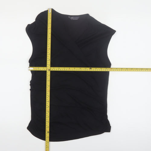 Marks and Spencer Women’s Black Wrap Sleeveless Blouse Size 12