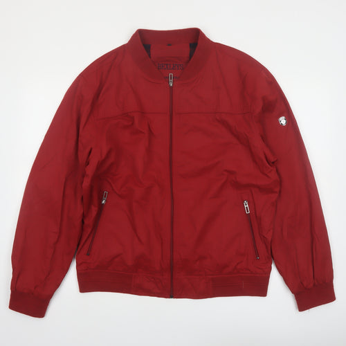 Bexleys Men's Red Bomber Jacket Size 42 Regular Fit Full Zip