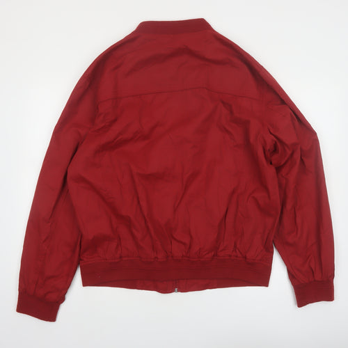 Bexleys Men's Red Bomber Jacket Size 42 Regular Fit Full Zip