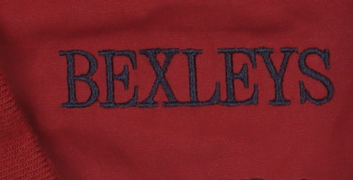 Bexleys Men's Red Bomber Jacket Size 42 Regular Fit Full Zip