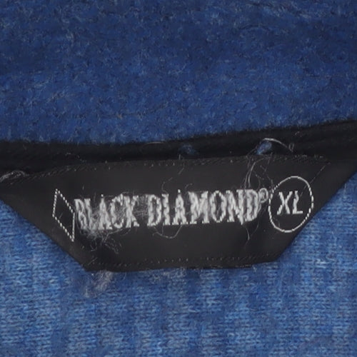 Black Diamond Women Blue Fair Isle Fleece Jacket XL Winter Casual