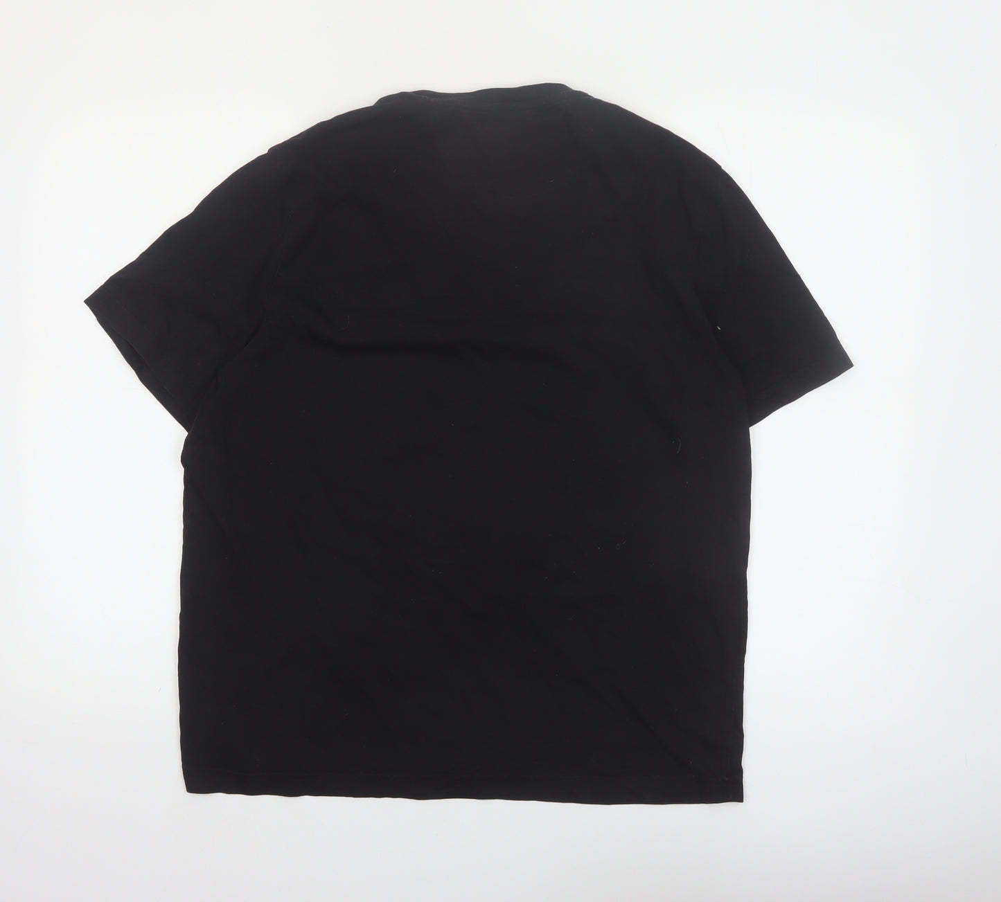 Farah Men's Black Crew Neck Short Sleeve Cotton T-Shirt L