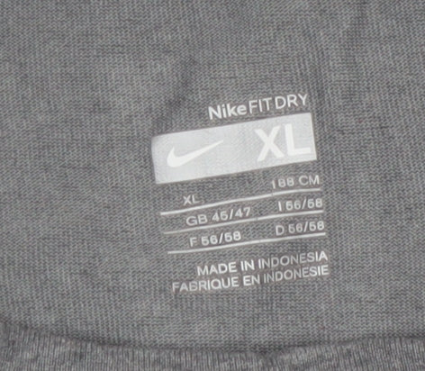 Nike Men's Grey XL FIT Dry Short Sleeve Sports T-Shirt