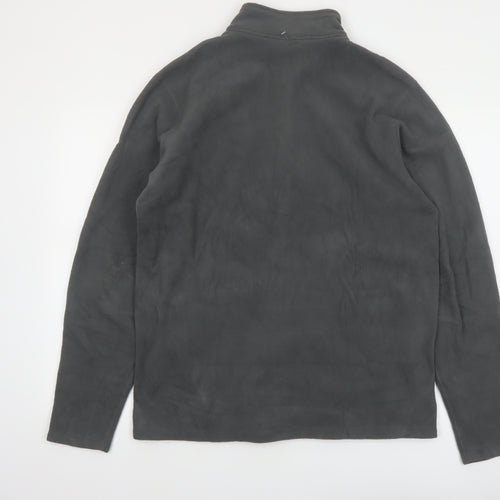 Eddie Bauer Men's Grey Fleece Full Zip Jacket Size L Outdoor Lightweight