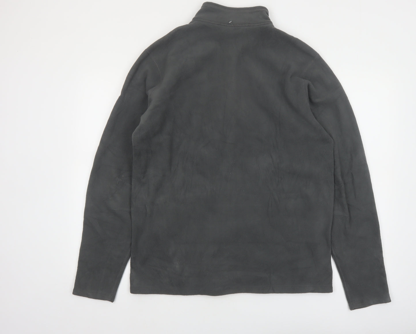 Eddie Bauer Men's Grey Fleece Full Zip Jacket Size L Outdoor Lightweight