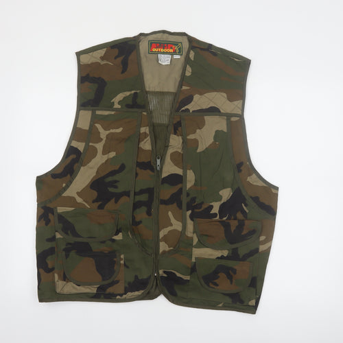 Avid Outdoor Men's Multicoloured Camouflage Cotton Waistcoat XL